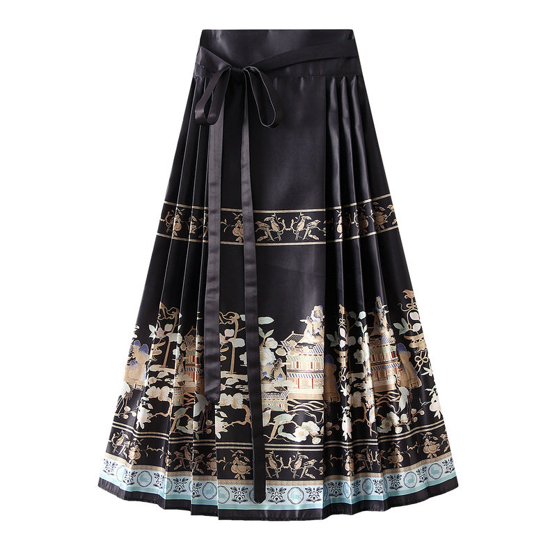 Vintage Court Style Versatile Ladies Everyday Skirt