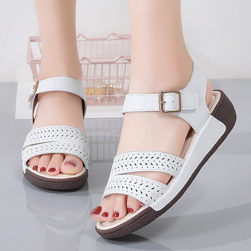 Womens Platform Wedge Sandals with Adjustable Strap Summer Shoes