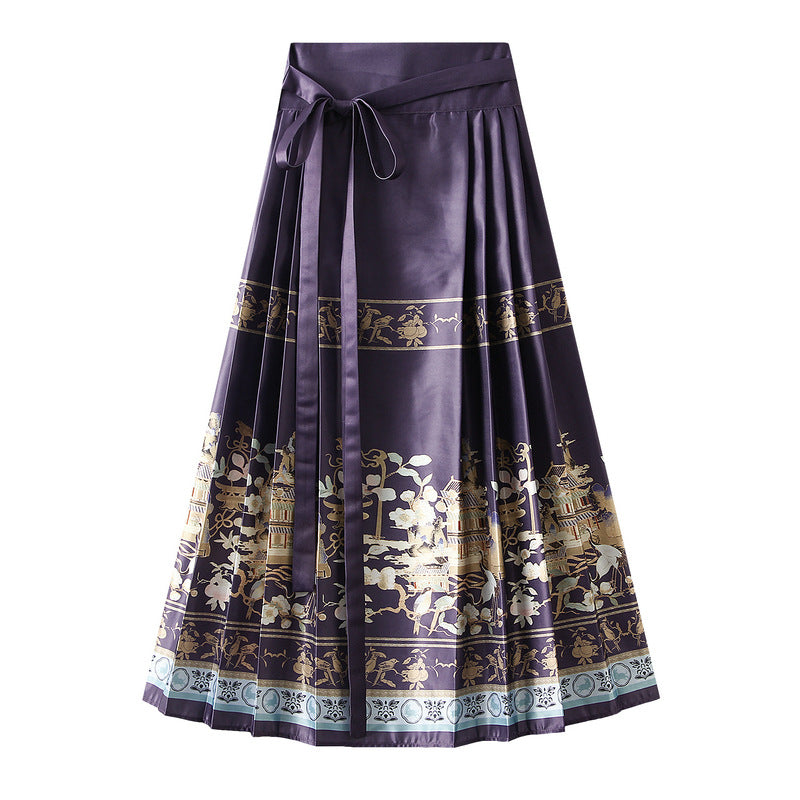Vintage Court Style Versatile Ladies Everyday Skirt
