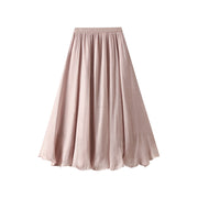 High Waist Irregular Midi Skirt in Streamer Yarn