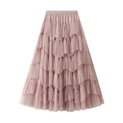 Beaded Mesh Skirt for Women High Waist Tutu Skirt