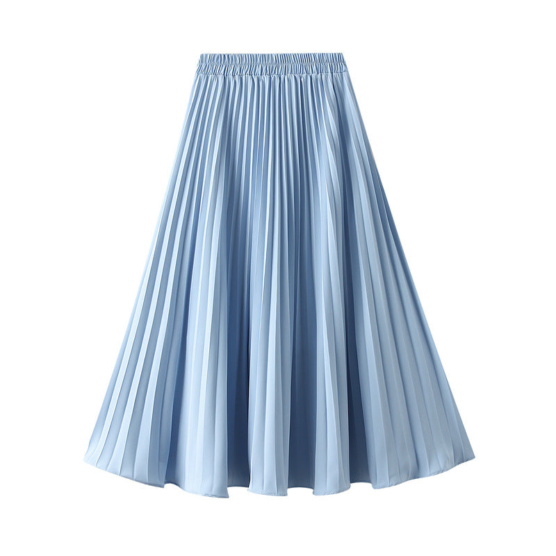 Women Sweet Pleated Skirt for Spring and Summer