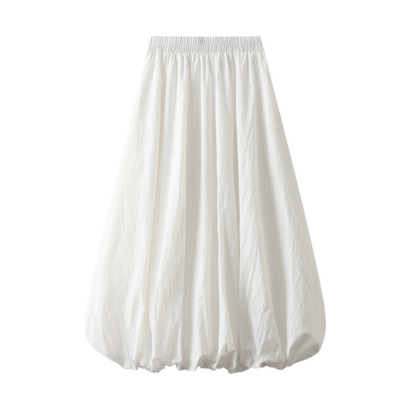 High-waisted Slimming Bud Skirt Mid-length A-line Skirt