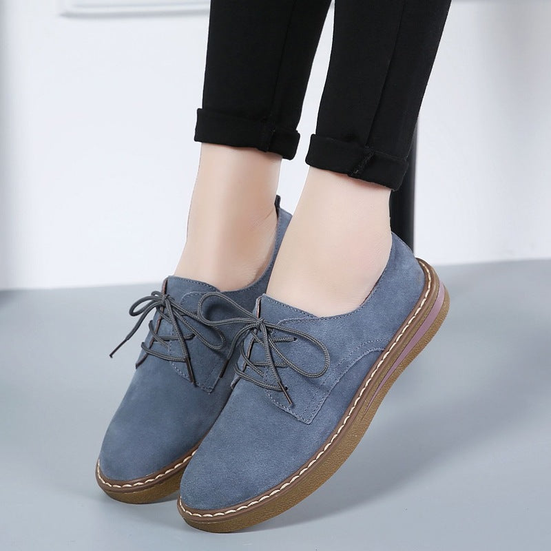 Leather Casual Women's Shoes Soft and Comfortable Flat Shoes – Dresslittly