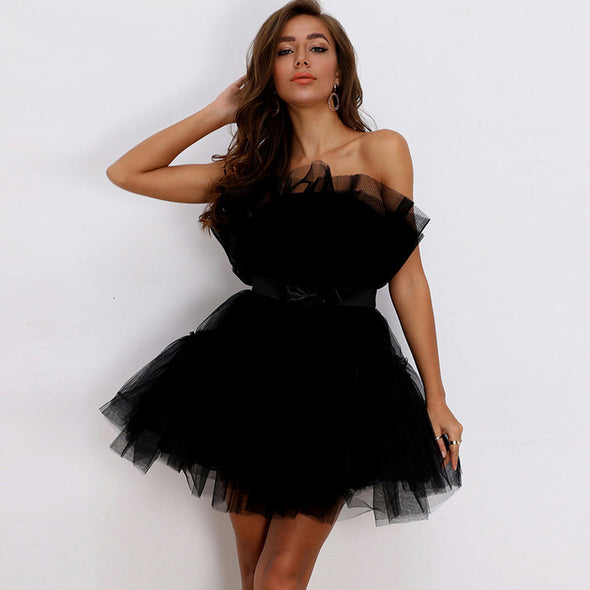 Mesh Sweet Party Evening Dress