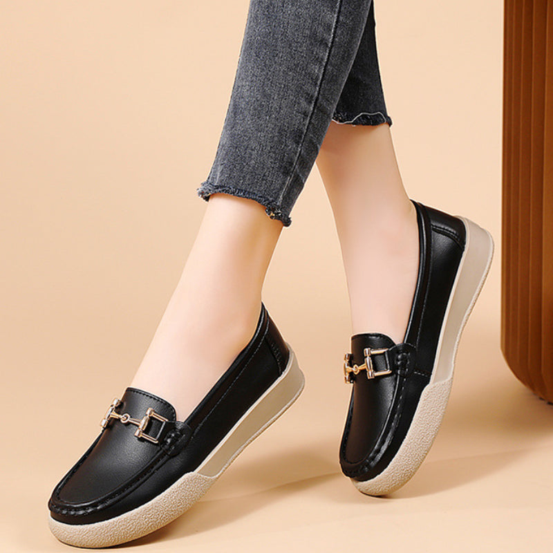 Spring and Autumn Genuine Leather Women's Soft Soled Comfortable Flat –  Dresslittly