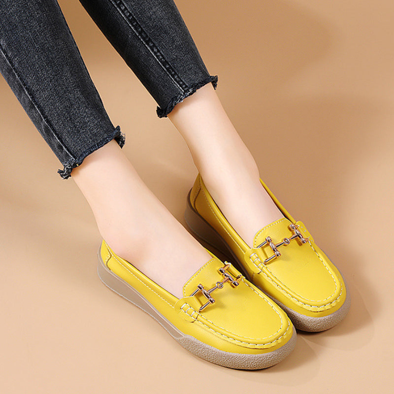 Spring and Autumn Genuine Leather Women's Soft Soled Comfortable Flat –  Dresslittly