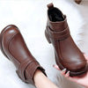 Women's Autumn Warm Retro Casual Short Boots Genuine Leather Comfort Shoes