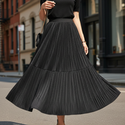 Autumn Retro Velvet Pleated Skirt for Women