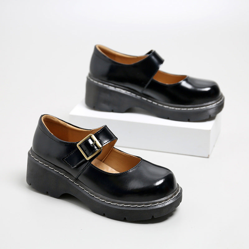 Mary Jane Shoes Thick Sole Women's Height Increasing Shoes