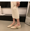 Retro Mary Jane Shoes Thick Heel Square Toe Women's Shoes