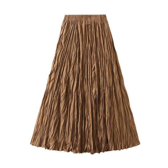 New Spring and Autumn Pleated Skirt Slimming Pleated A-line Skirt