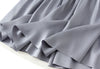 High Waist Pleated Satin Mid-length Skirt