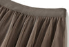 Women's Mesh Skirt High Waist Slimming Irregular Pleated Skirt