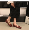 Retro Mary Jane Shoes Thick Heel Square Toe Women's Shoes