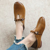 Spring and Summer Leather Shallow Mouth Single Shoes Women's Retro Handmade Soft Sole Comfortable Shoes