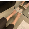 Square Buckle Thick Heel Women's Shoes Low Heel Square Toe Women's Shoes