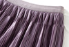 Women's Mesh Pleated Skirt Reversible A-line Skirt