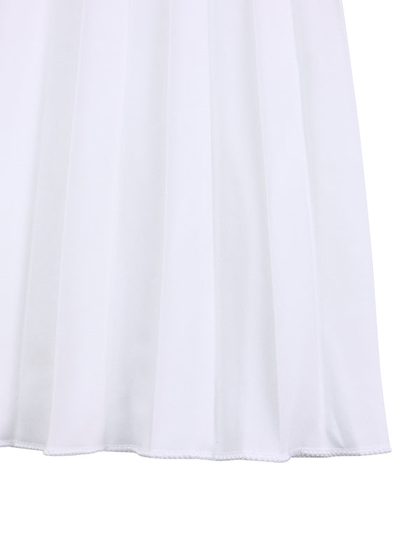 Spring V-Neck High Waist A-Line Dress with Matching Belt