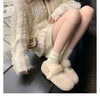 Autumn and Winter Cute Velvet Warm Furry Shoes Round Toe Women's Shoes