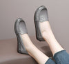 Genuine Leather Slip-On Flats for Women Soft Sole Non-Slip Everyday Shoes