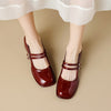 French Mary Jane Shoes Thick Heel Retro Women's Shoes
