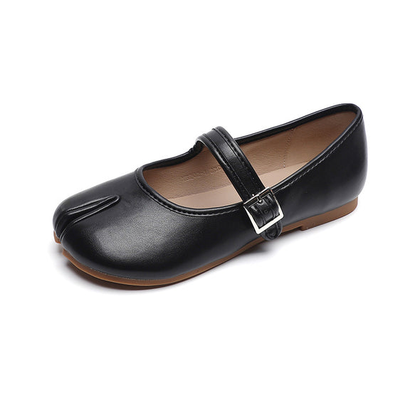 Mary Jane Shoes Cute Slim Split Toe Soft Flat Women's Shoes