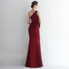 Slim One Shoulder Long Party Evening Dress Slim Mermaid Dress