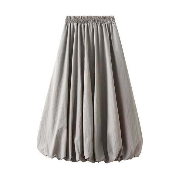 High-waisted Slimming Bud Skirt Mid-length A-line Skirt