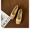 Square Toe Soft Sole Thick Heel Women's Shoes Color Matching Shallow Mouth Flat Shoes