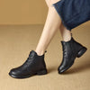 Autumn Leather Short Boots Thick Heel Non-slip Versatile Women's Shoes