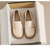 Thick-soled Loafers for Women Autumn and Winter Retro Soft-soled Thick-heeled Shoes