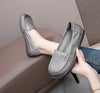 Genuine Leather Slip-On Flats for Women Soft Sole Non-Slip Everyday Shoes