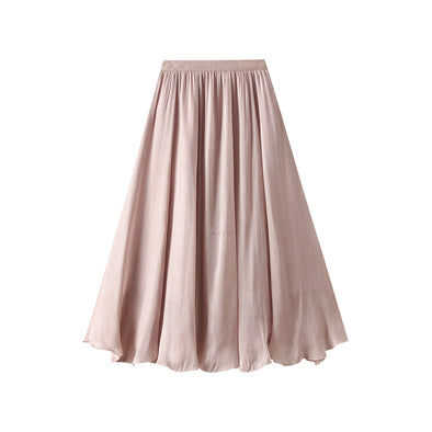 Flowing Gauze Skirt Women's Summer High-waisted A-line Irregular Skirt
