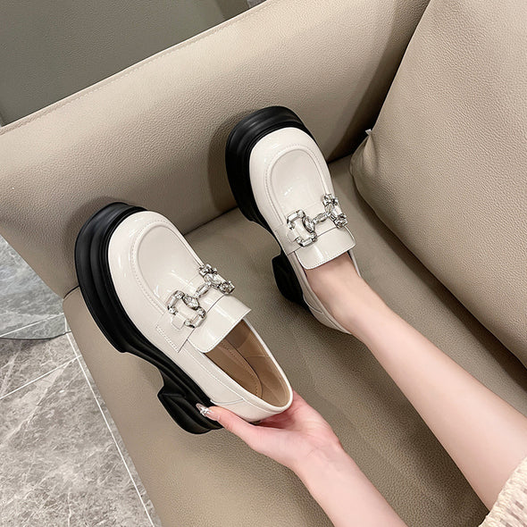 Thick Sole Loafers Plus Size Women's Shoes