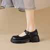 Thick Sole Mary Jane Shoes Round Toe Retro Women's Shoes