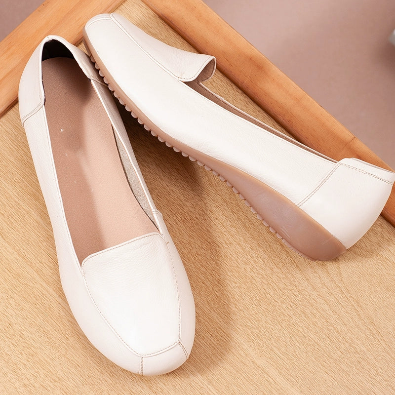 dress flats for women Spring Autumn Soft Sole Leather Work Shoes Non-Slip Comfortable Flats –  Dresslittly