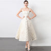 Elegant One-Shoulder Beige Midi Dress for Weddings Daily Office Summer
