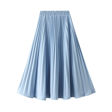 Women's Spring and Summer Pleated Skirt Slimming and Versatile Mid-length Skirt