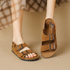 Women's Genuine Leather Thick Sole Sandals One-strap Retro Shoes