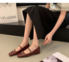 Retro Mary Jane Shoes Low Heel Women's Shoes