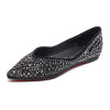 Women's Soft Sole Shallow Pointed Toe Sequin Flat Shoes