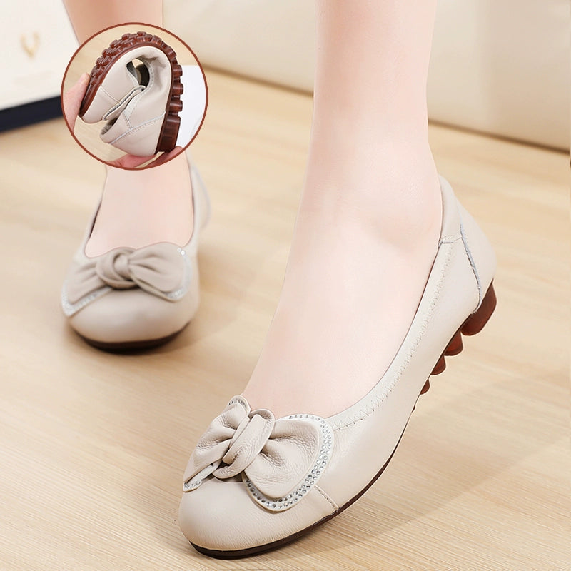 Genuine Leather Driving Loafers with Elastic Gusset & Cushion Sole