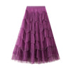 Beaded Mesh Skirt for Women High Waist Tutu Skirt