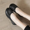 Genuine Leather Retro Women's Shoes Versatile Soft Sole Comfortable Flats