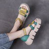 Leather Thick Sole Open Toe Roman Sandals Women Summer Casual Wedge Shoes