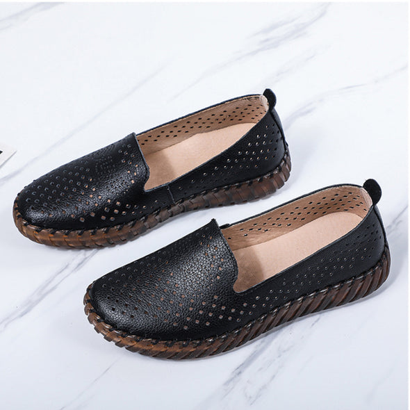 Women's Leather Soft Sole Shoes Flat Comfortable Leather Shoes