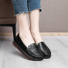 Genuine Leather Slip-On Flats for Women Soft Sole Non-Slip Everyday Shoes