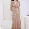 Banquet Evening Dress Feminine Mermaid Sequin Long Sleeve Dress