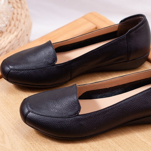 Spring Autumn Soft Sole Leather Work Shoes Non-Slip Comfortable Flats